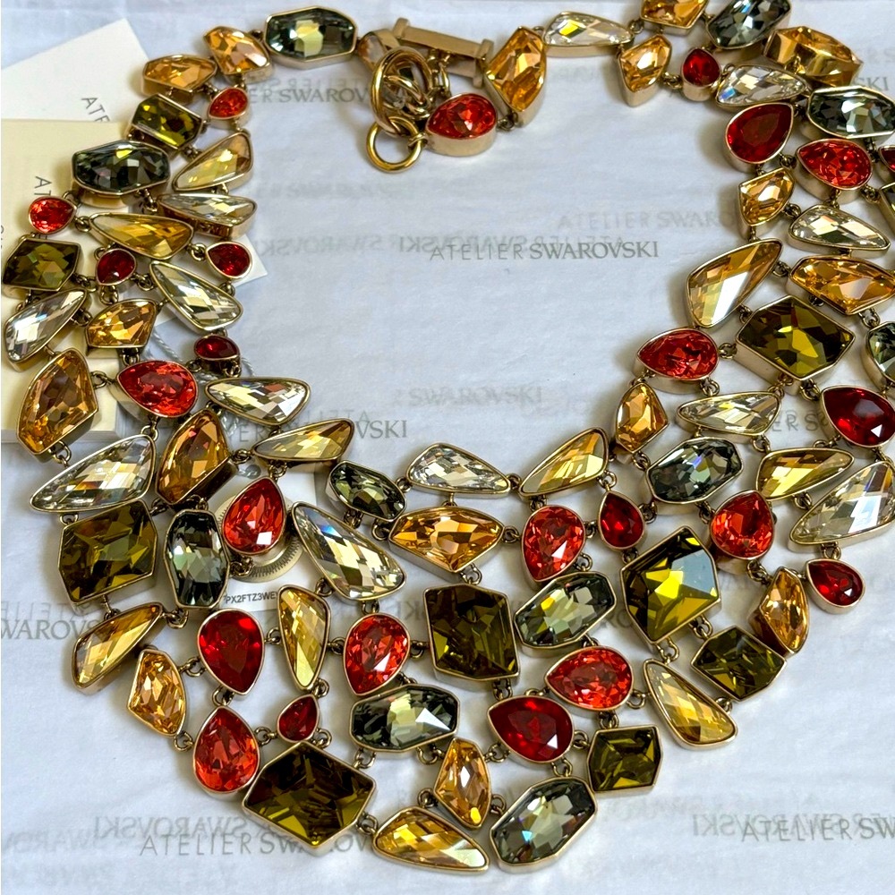 Spectacular Jason Wu x Atelier Swarovski Multicolor Statement Necklace.